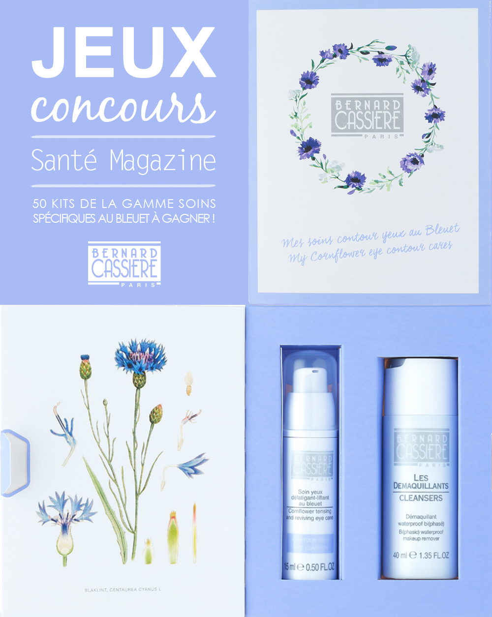 BERNARD CASSIERE CORNFLOWER EYE CONTOUR KIT