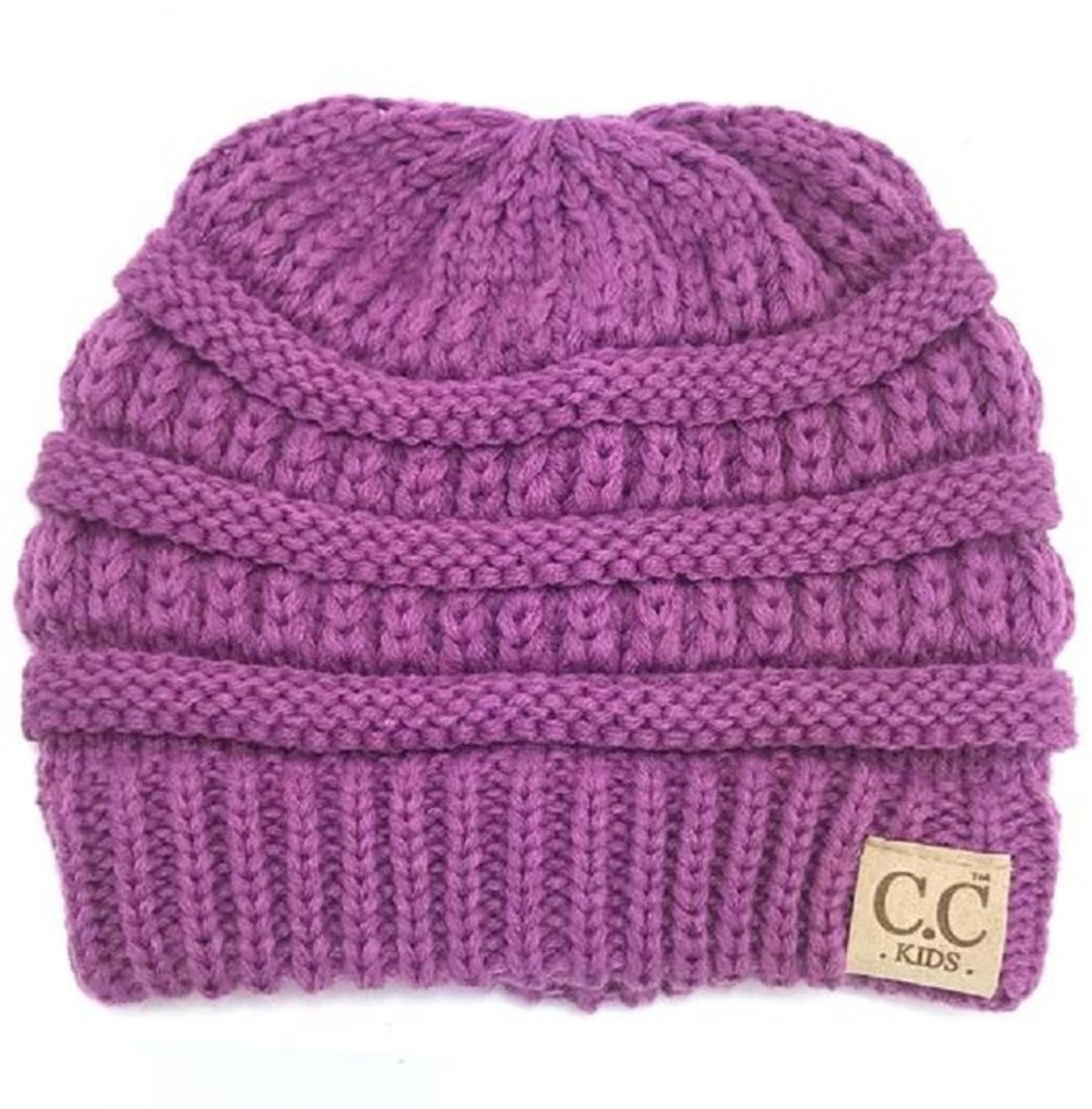 KNITTED PONYTAIL TOQUE