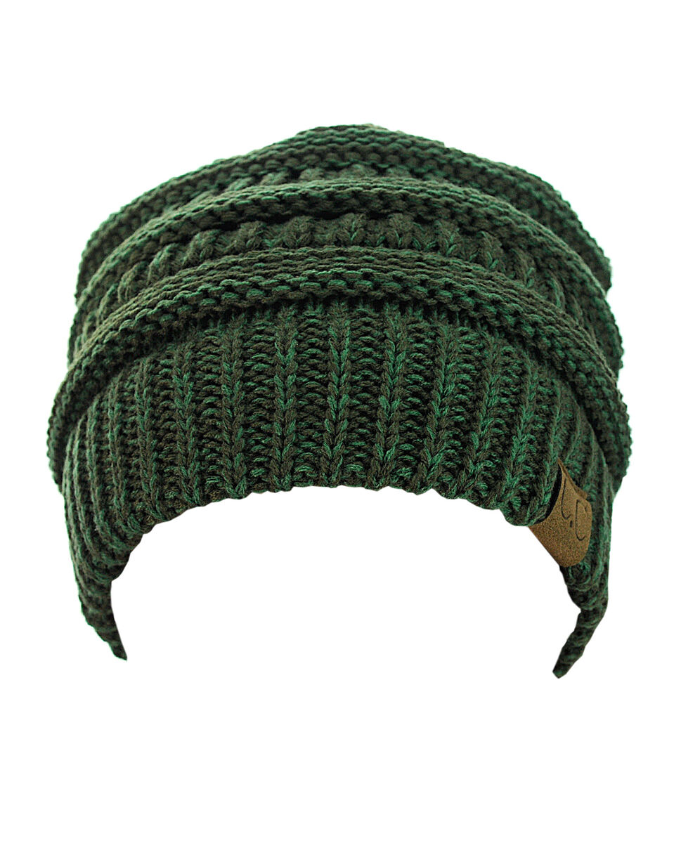 KNITTED PONYTAIL TOQUE