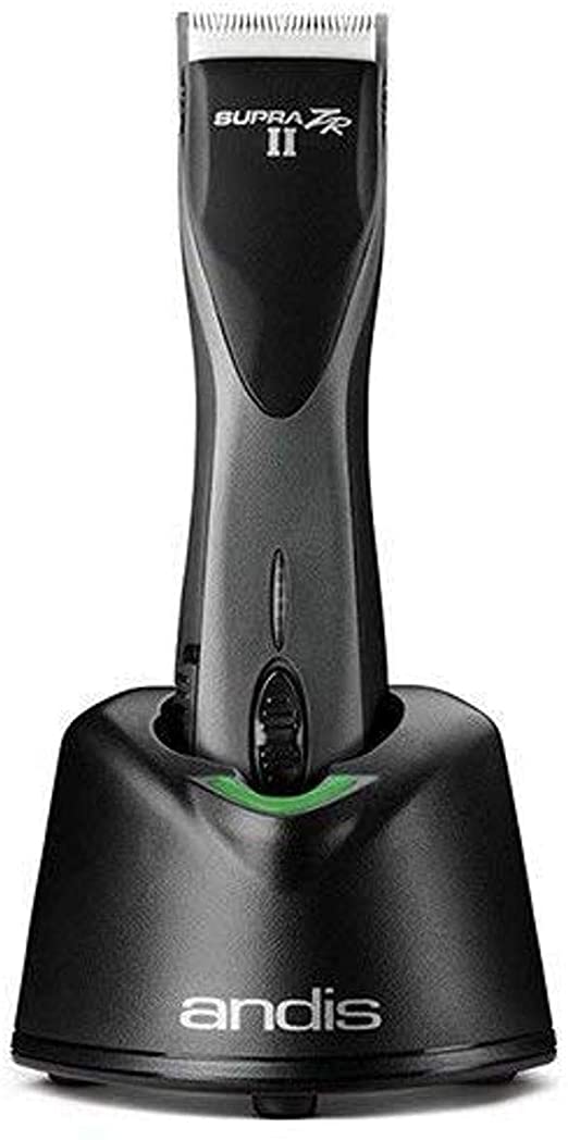 ANDIS SUPRA TR II Best for high volume haircutting -Lithium ion battery 3 hours run charge -removable battery -Ceramic edge and blade size 000 included -Charger stand -Rotary motor with 5 speeds
