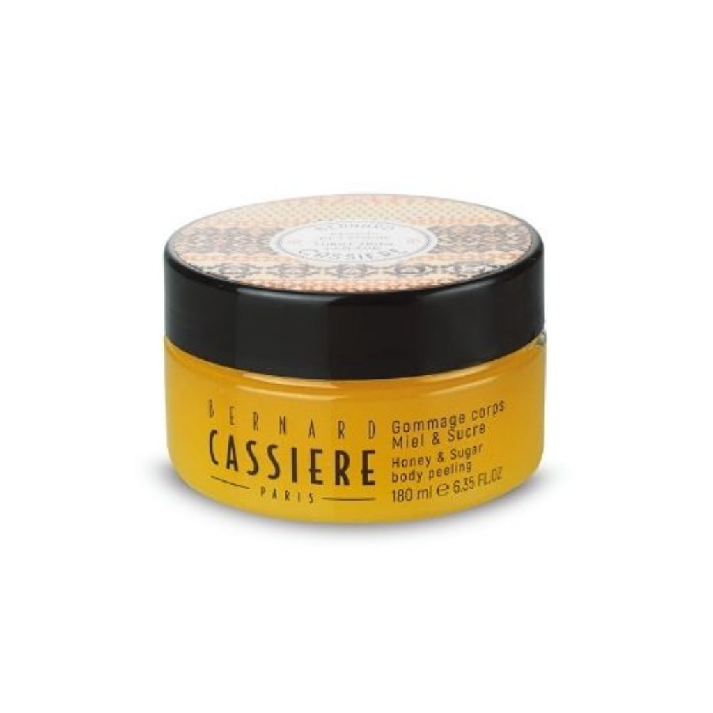 BERNARD CASIERE HONEY AND SUGAR BODY PEELING Honey & Sugar Peeling Honey to Soothe and Strengthen Sugar particles for Exfoliation Corn oil for Hydration Recommended for All skin types For best results : use, on Body, once or twice a week (during treatment) 200 mL