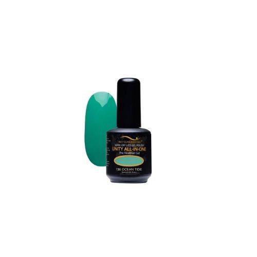 Bio Seaweed Gel "Unity" All-in-One - Ocean Tide #136 BIG-5 FREE LED/UV CURED SOAK OFF REMOVAL - under 5 minutes No Base or Top coat Required WIPE FREE - No tacky residue Recommended for - Professional finish and Zero shrinkage For best results: use this Thicker viscosity gel for nail Art and Design 15 mL **Swatch color may vary due to screen resolution
