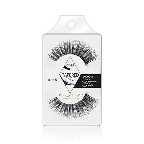 KASINA EYELASHES Professional Band Lashes - "Natural-Glamour" Style Hand-woven from 100% Human Hair - for Natural Look and Feel Extreme Length and Full Volume Recommended for Large or Almond-shaped Eyes Outer Curl for a Glamorous Everyday look OR 2 pr may be Stacked for added Drama - Eyes will Pop!