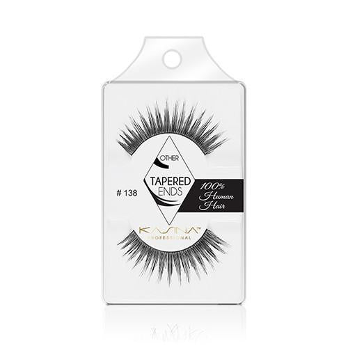 Professional Band Lashes - "Glamour-Dramatic" Style Handwoven from 100% Human Hair - for Natural Look and Feel Tapered Ends - for Seamless Blending with your Natural lashes Extreme Length / Moderate to Full Volume Delicate Bundled Roots - Curled at the ends for a Spiky, Wide-eyed Look Recommended for Large or Round Eyes Black