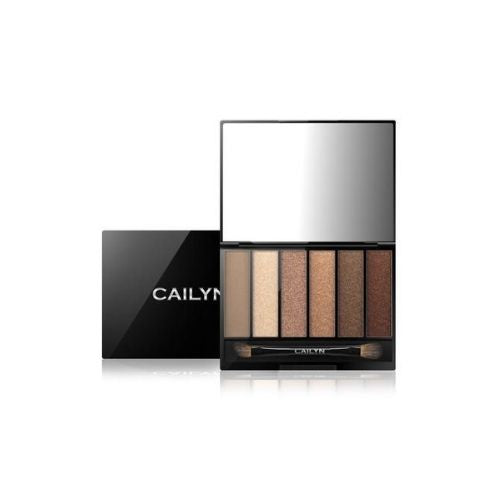 Cailyn Eye shadow pallette 6 shades Highly pigmented Flatters all eye colors and skin tones Contour - Define - Highlight Minimal to Dramatic effect Velvety soft to Metallic shades Sleek case - double ended brush - mirror