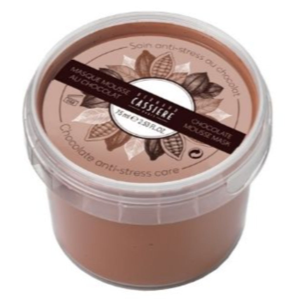 BERNARD CASSIERE Cocoa Mousse Mask Cacao extract for Protection from environment and pre-mature aging Cacao butter for Suppleness Kaolin to Mattify complexion Recommended for All skin For best results: use once a week on the Face (avoid eye contour) 75 mL