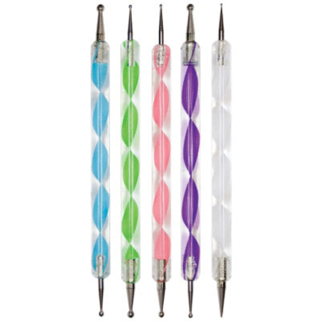 5pc dotting & marbling nail art tool set