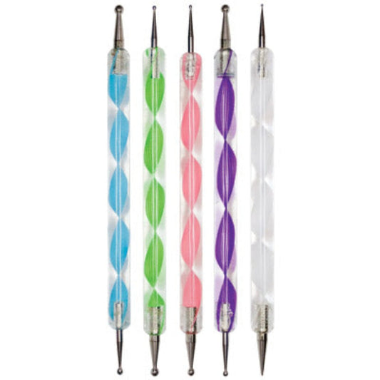5pc dotting & marbling nail art tool set