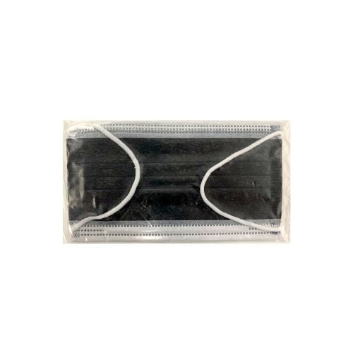 DISPOSABLE PROTECTIVE FACE MASKS - BLACK Disposable Individually packed masks 50 masks Breathable Comfortable