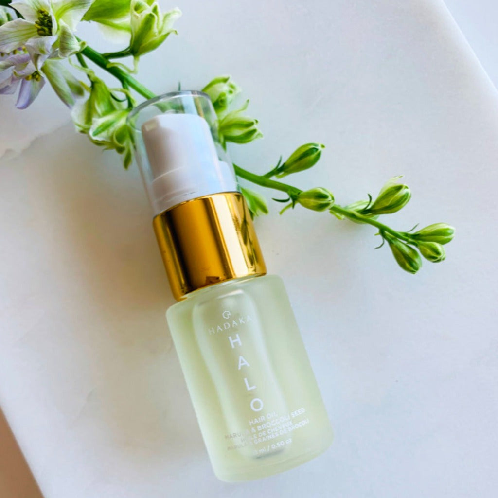 HADAKA HALO Precious Hair Oil. Marula and Broccoli Seed
