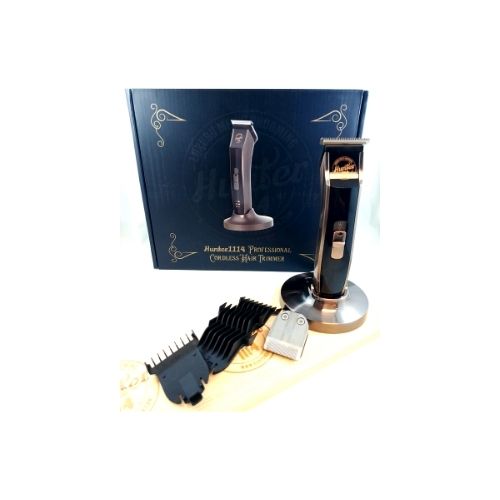 Hunter 1114 Clipper Cordless, Electric vintage style clipper 4 guards & 2 trimmer heads Lubricating oil Cleaning Brush