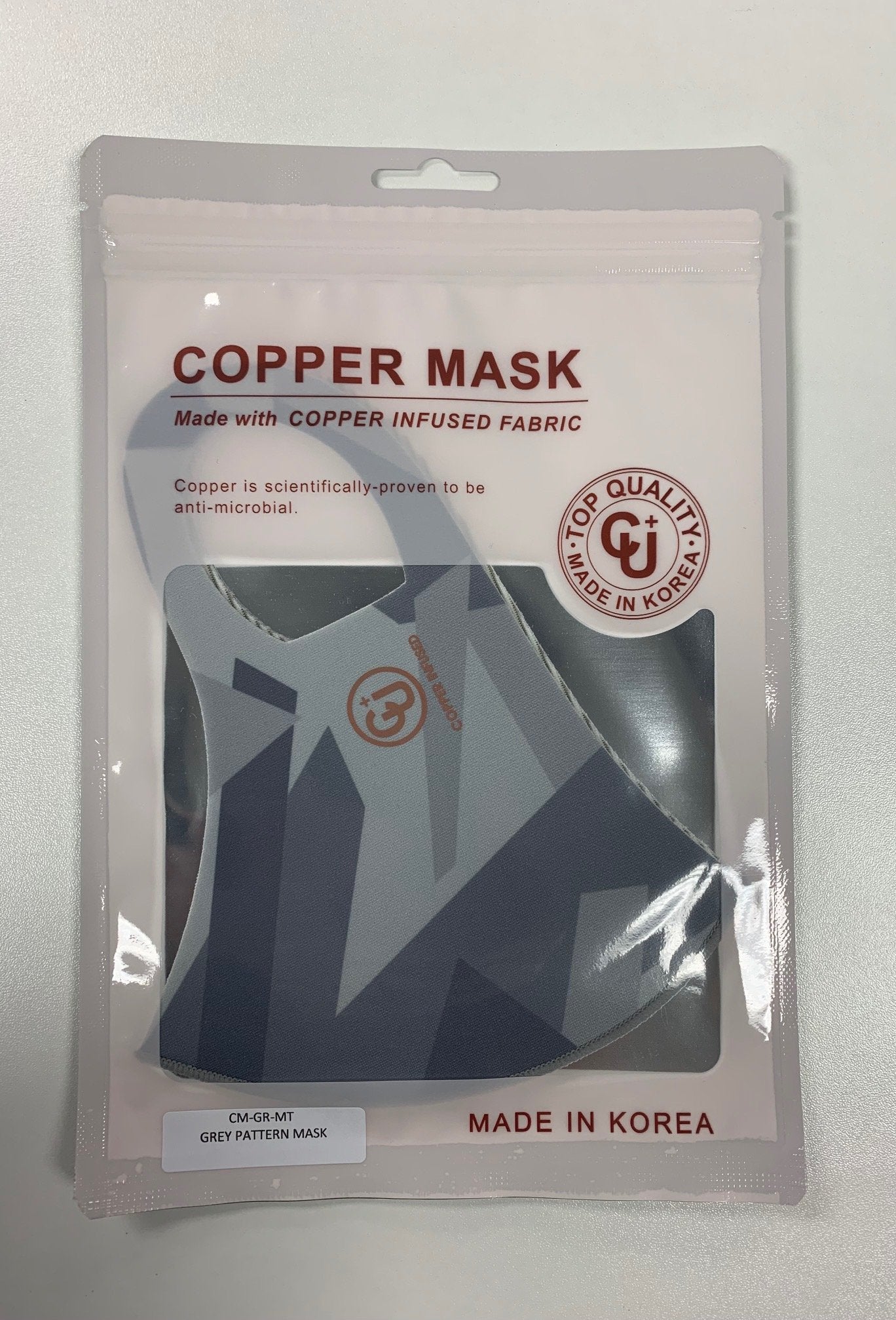 Copper infused fabric Copper is scientifically proven to be anti-microbial Top Quality Uv protection Antibacterial Cooling Reusable, washable Deodorization V fitting Hand wash with warm water & air dry. Do not machine wash.