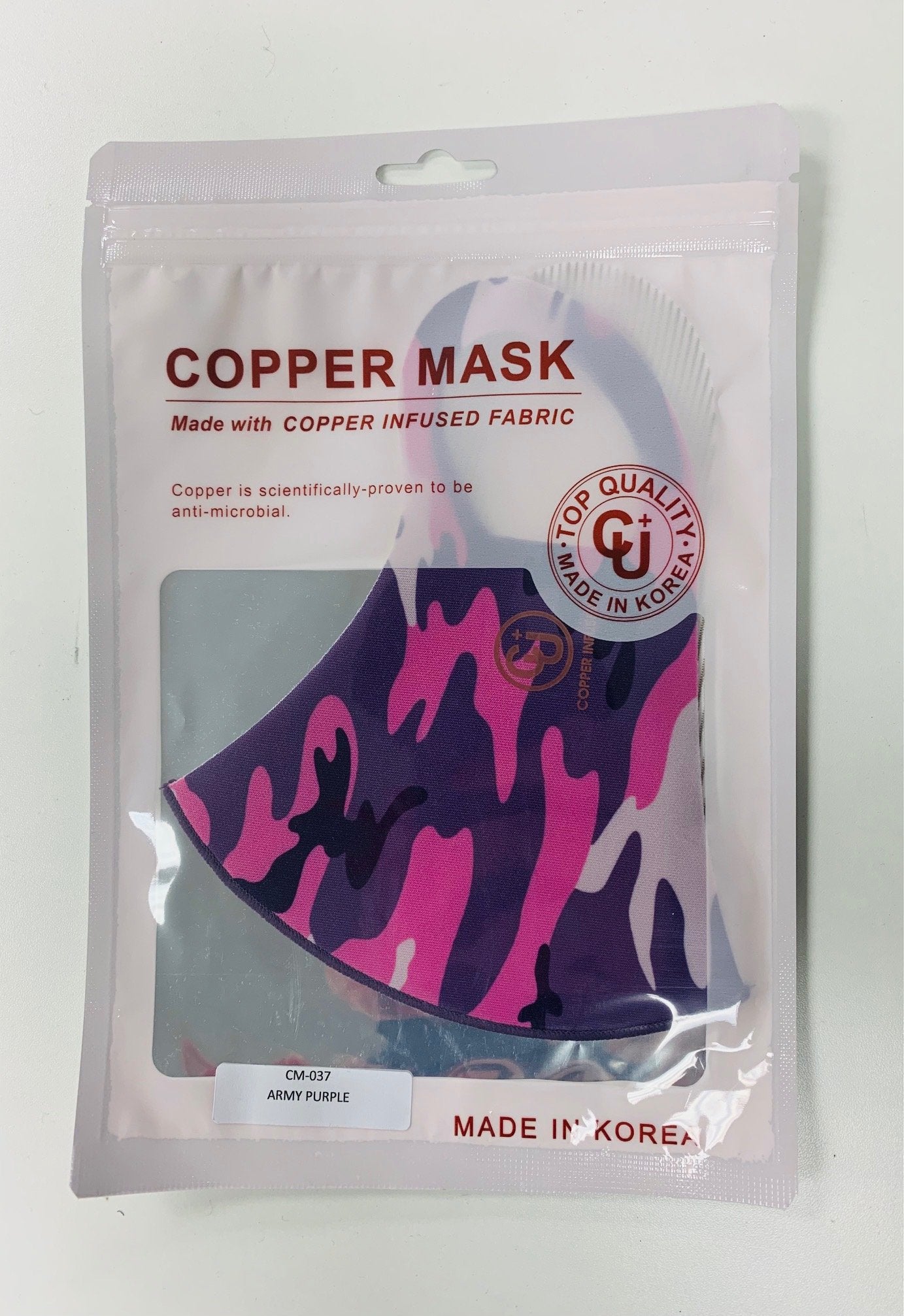 Copper infused fabric Copper is scientifically proven to be anti-microbial Top Quality Uv protection Antibacterial Cooling Reusable, washable Deodorization V fitting Hand wash with warm water & air dry. Do not machine wash.
