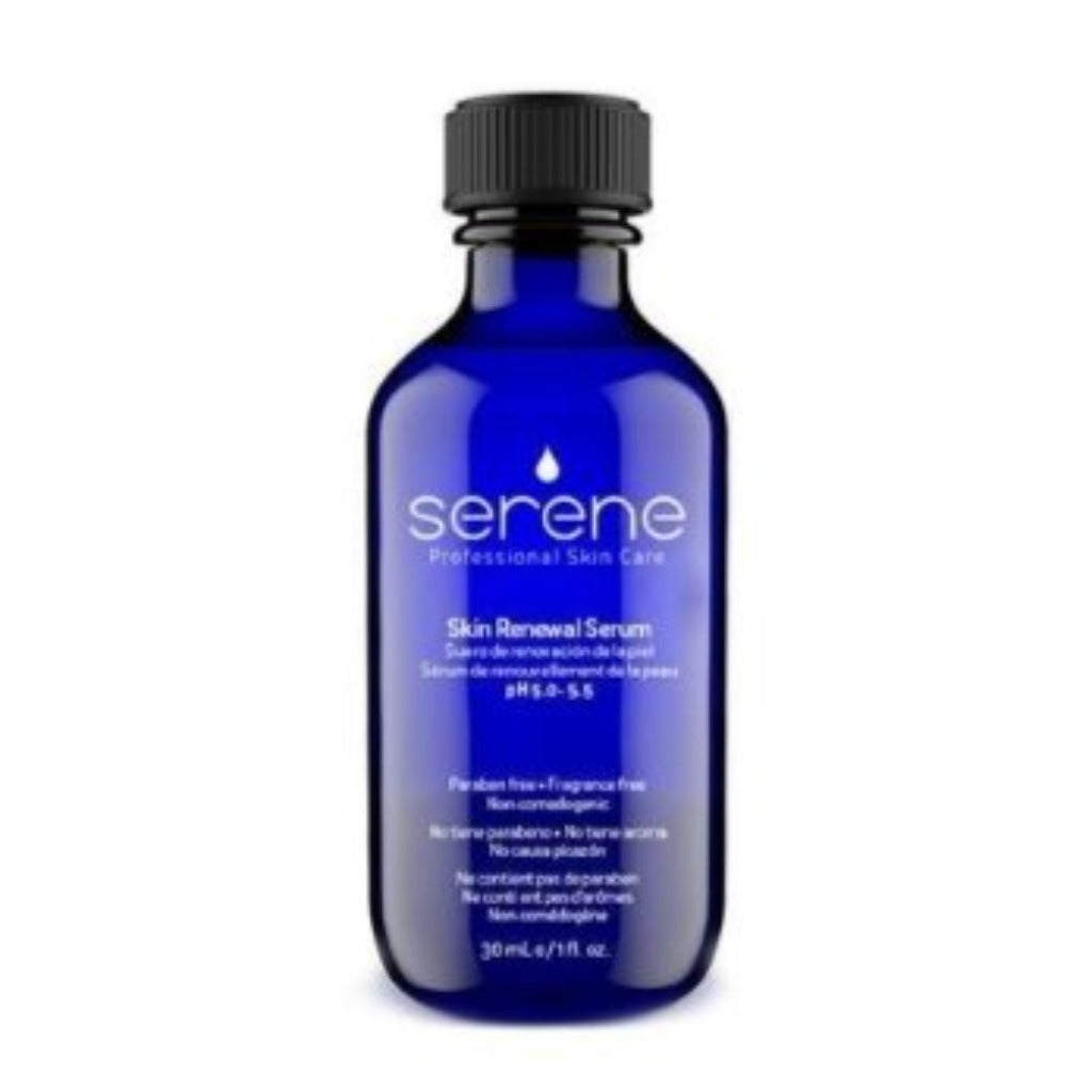 SERENE SKIN RENEWAL SERUM (pH 4.5 – 5.0): formulated with 1.5% Actiwhite to gently and effectively reduce pigmented skin. (excellent for asian skin types) 30 ml