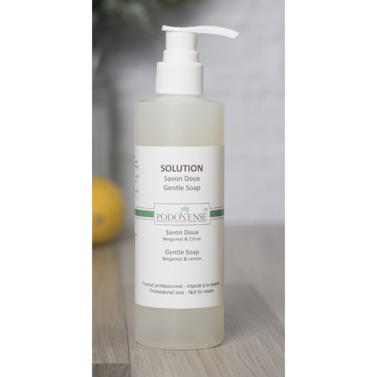 PODOSENSE GENTLE SOAP SOLUTION: Bergamot-Lemon (250 ML)