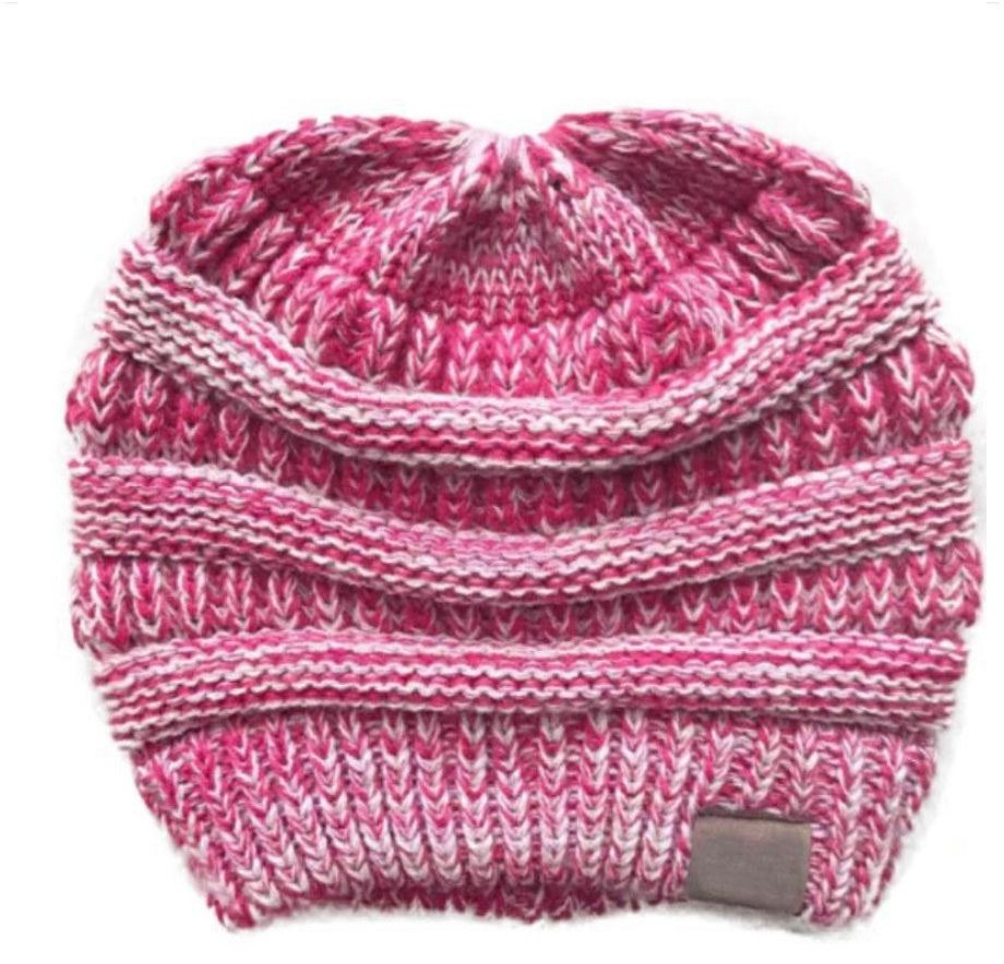 KNITTED BEANIE : Knitted ponytail toque (assorted colors) speckled or solid colors winter hat request color: mustard yellow, grey, light grey, taupe, tan, pink, hot pink, teal, turquoise, red, off white, purple, grape, burgundy, brown, emerald green, coral...
