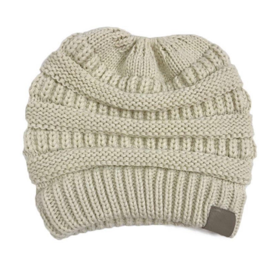 KNITTED BEANIE : Knitted ponytail toque (assorted colors) speckled or solid colors winter hat request color: mustard yellow, grey, light grey, taupe, tan, pink, hot pink, teal, turquoise, red, off white, purple, grape, burgundy, brown, emerald green, coral...