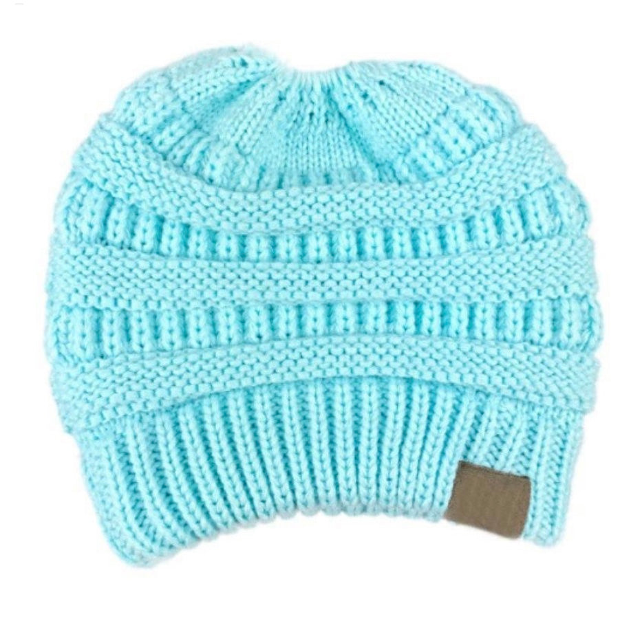 KNITTED BEANIE : Knitted ponytail toque (assorted colors) speckled or solid colors winter hat request color: mustard yellow, grey, light grey, taupe, tan, pink, hot pink, teal, turquoise, red, off white, purple, grape, burgundy, brown, emerald green, coral...