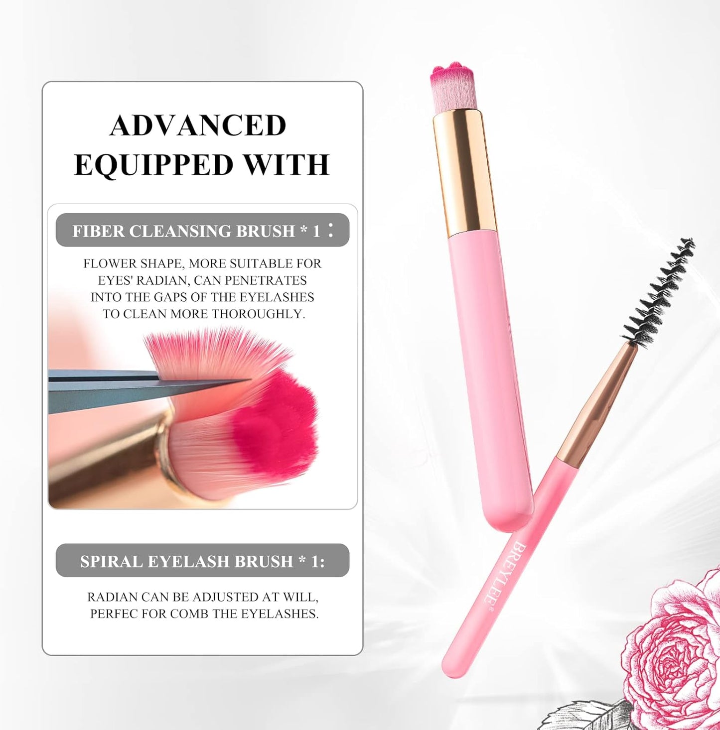 Lash cleansing tool and brush duo