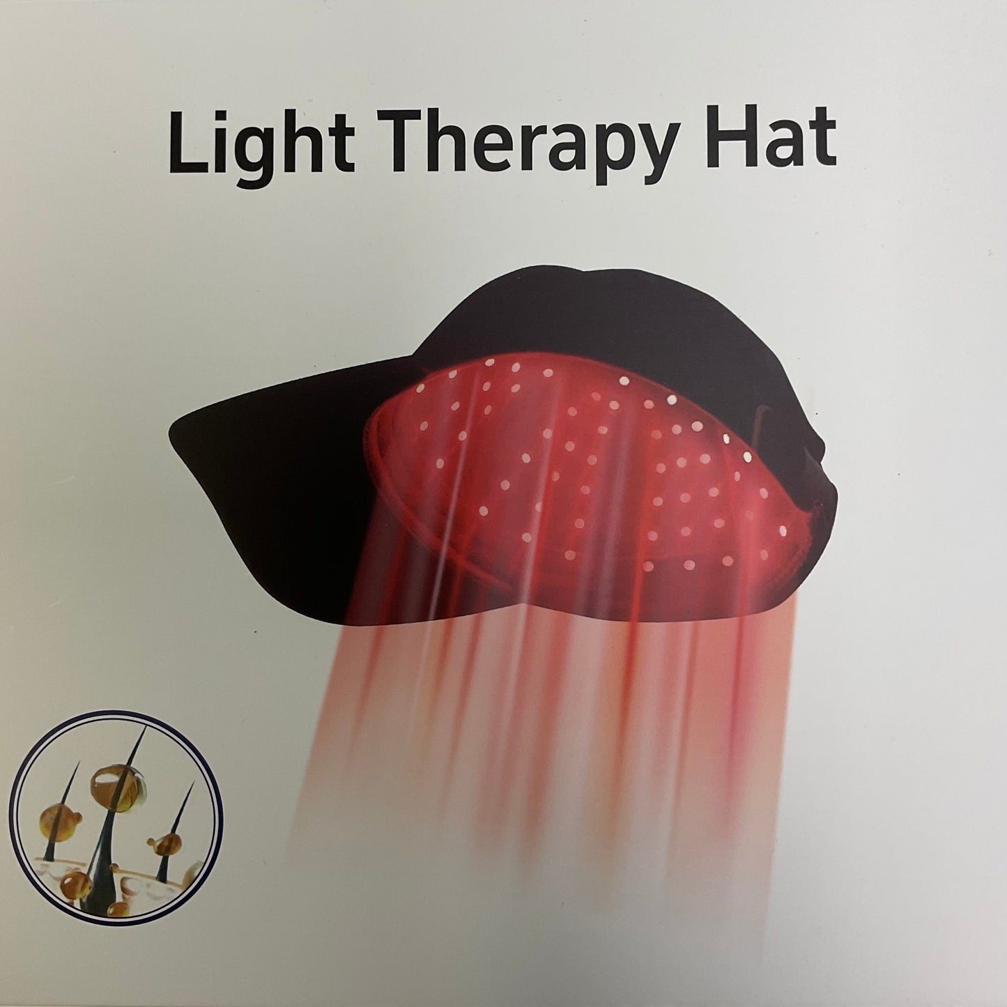 Black light therapy hat with red light emission,