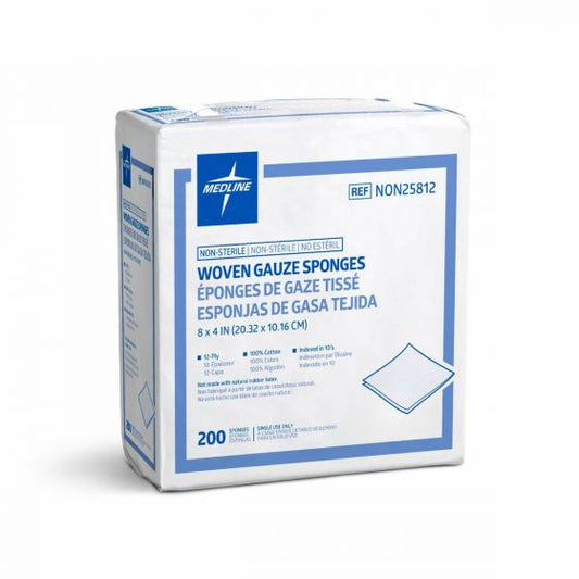 MEDLINE GAUZE SPONGE 8X4 200PKG 12 ply