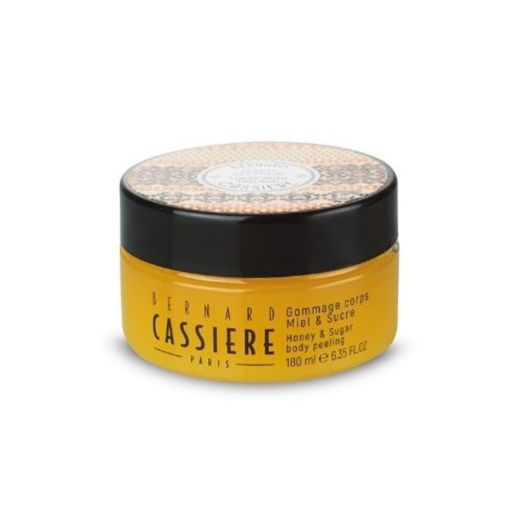 BERNARD CASIERE HONEY AND SUGAR BODY PEELING Honey & Sugar Peeling Honey to Soothe and Strengthen Sugar particles for Exfoliation Corn oil for Hydration Recommended for All skin types For best results : use, on Body, once or twice a week (during treatment) 200 mL 