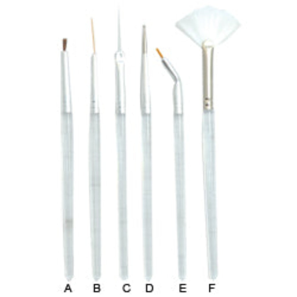 6pc Nail Art Brush Set