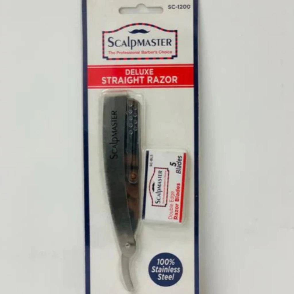 SCALPMASTER DELUXE STRAIGHT RAZOR