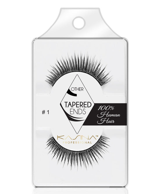 KASINA EYELASHES Professional Band Lashes - "Natural-Glamour" Style  Handmade from 100% Human Hair - for Natural Look and Feel   Tapered Ends - for Seamless Blending with your Natural lashes